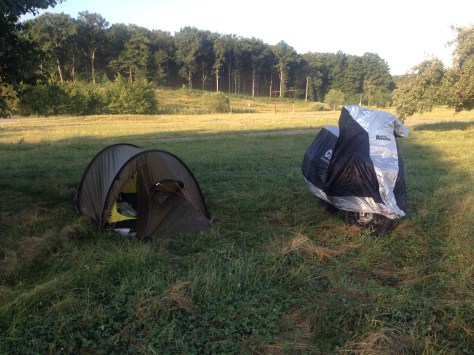 David taking time to Free camp in Croatia. 