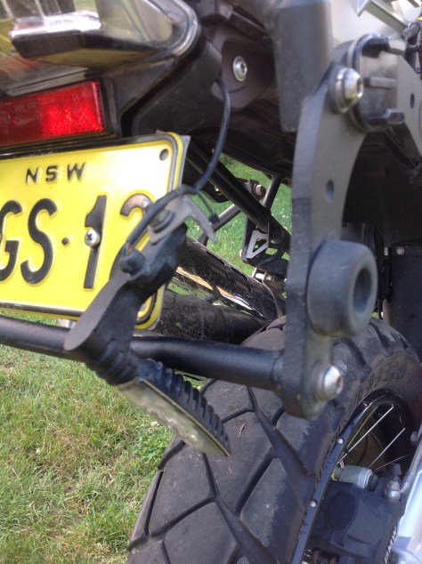 The first mechanical failure for the trip. A broken indicator bracket. 