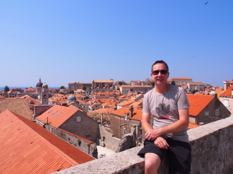 Taking time out looking over the Old City Walls