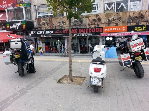 One last thing to buy at the camping store before we left. 