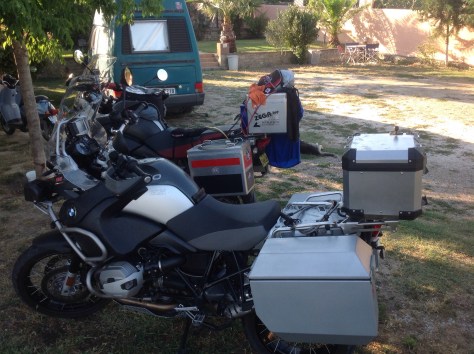 The bikes without the extra bags behind the seats. Makes a whole lot of difference.