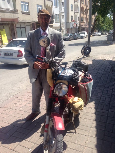 This chap was described to us as the town nutter! Everybody knows and loves him though. Ha