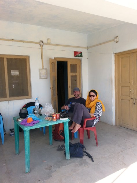 Ralf and Yin, the German husband and wife travelling by bus and train