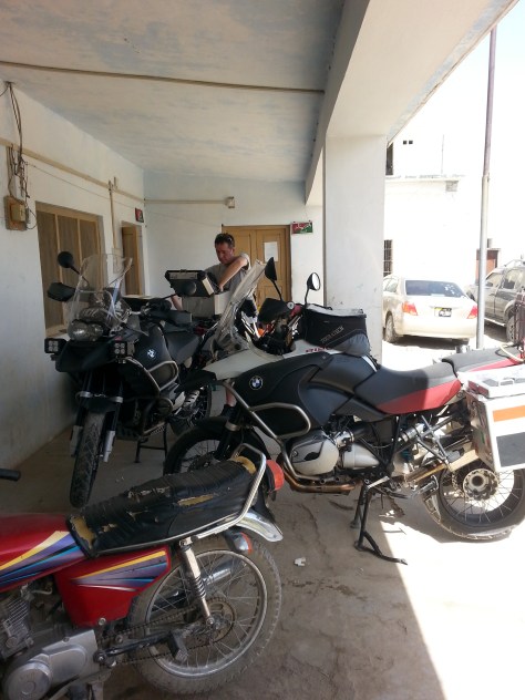 Bikes Parked up inside the compound 